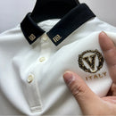 Polo Masculina Estampada Slim Fit – Ice Silk Premium com Toque de Design Exclusivo