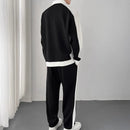Conjunto Masculino Esportivo Casual – Estilo Coreano com Design Patchwork