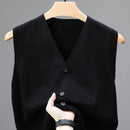 Colete Masculino Gola V | Elegância e Conforto no Look de Outono | Tricô Fino com Fechamento Frontal