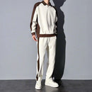 Conjunto Masculino Esportivo Casual – Estilo Coreano com Design Patchwork