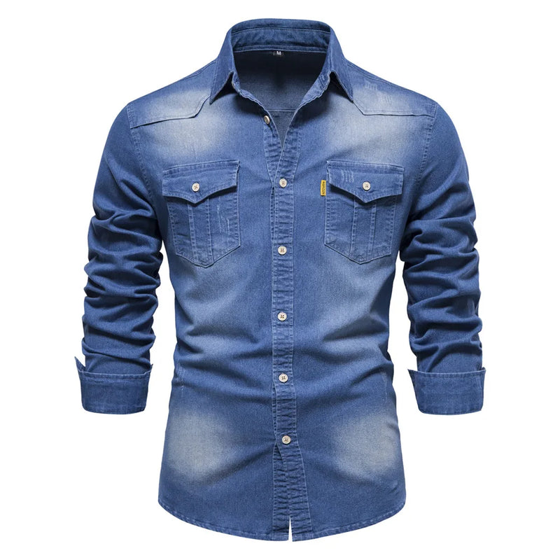 Camisa Jeans Harajuku Y2K – Estilo Urbano com Pegada Retrô