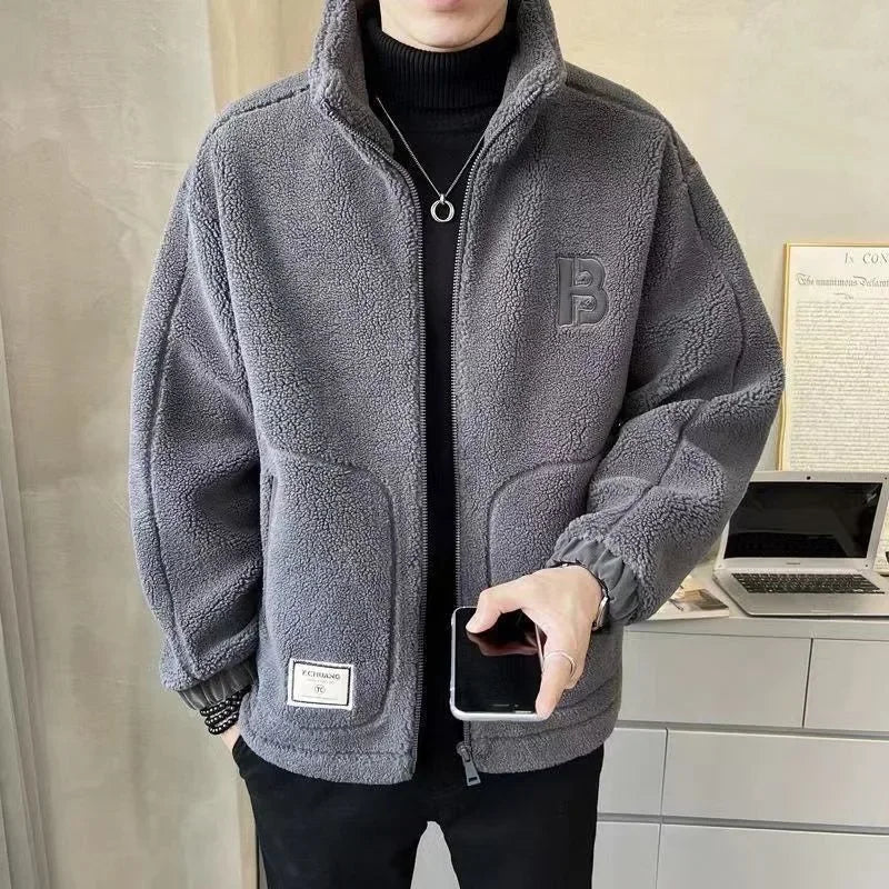 Jaqueta Masculina Forrada em Lã com Capuz – Conforto Extremo e Estilo Casual para o Frio
