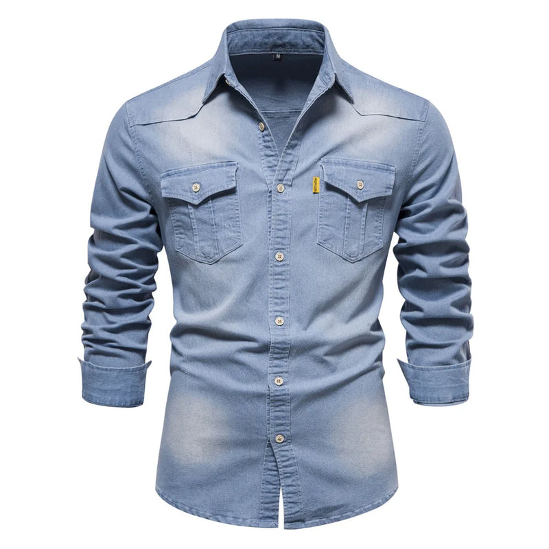 Camisa Jeans Harajuku Y2K – Estilo Urbano com Pegada Retrô