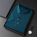 Polo Masculina Ice Silk – Estilo Executivo com Conforto Respirável para os Dias Quentes