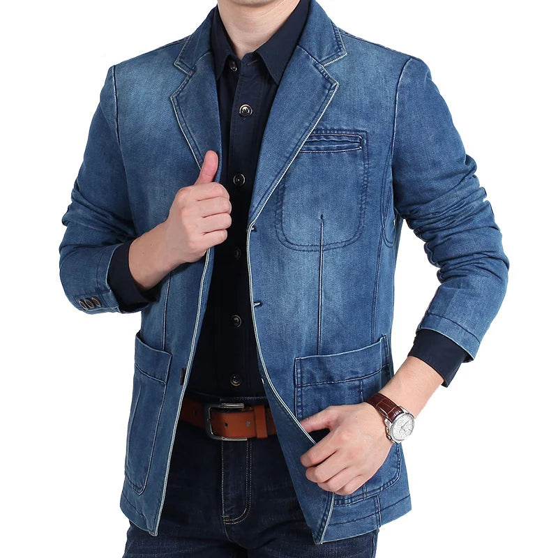 Jaqueta Jeans Masculina Slim – Estilo Urbano, Atitude Imediata