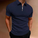 Polo Masculino com Zíper – Estilo Moderno, Conforto Casual