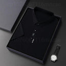 Polo Masculina Ice Silk – Estilo Executivo com Conforto Respirável para os Dias Quentes