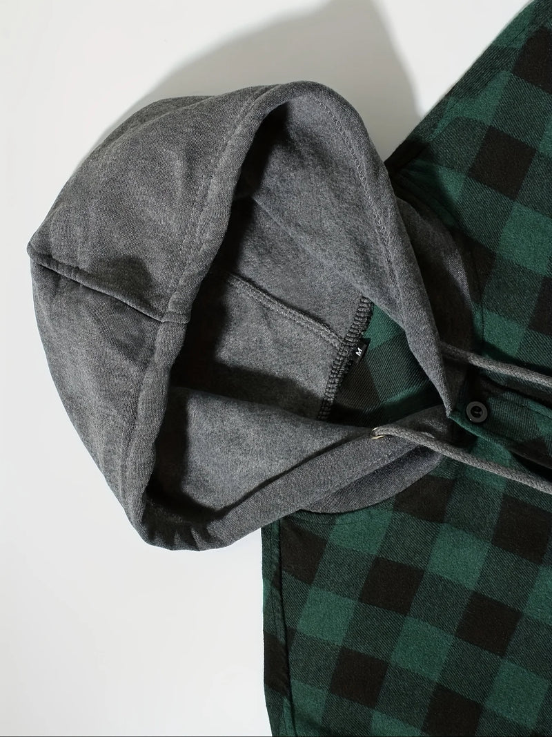 URBEX™ Grid Hoodie Shirt — O xadrez que vai das ruas ao desconhecido.