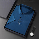 Polo Masculina Ice Silk – Estilo Executivo com Conforto Respirável para os Dias Quentes