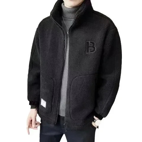Jaqueta Masculina Forrada em Lã com Capuz – Conforto Extremo e Estilo Casual para o Frio