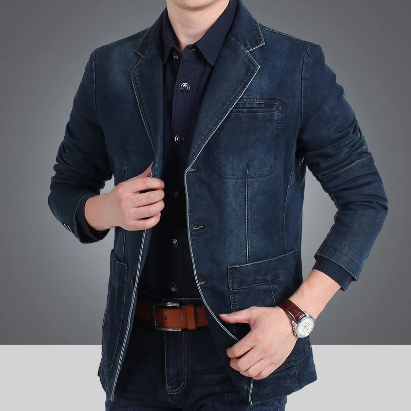 Jaqueta Jeans Masculina Slim – Estilo Urbano, Atitude Imediata