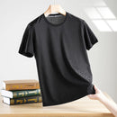 Camiseta Masculina Ice Silk 2024 – Bordado Premium, Estampa Exclusiva e Toque Gelado | Estilo Casual e Sofisticação para o Verão